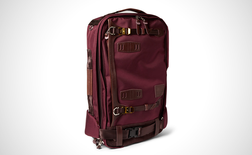 Master-Piece Leather Trimmed Cordura Backpack Front and Side