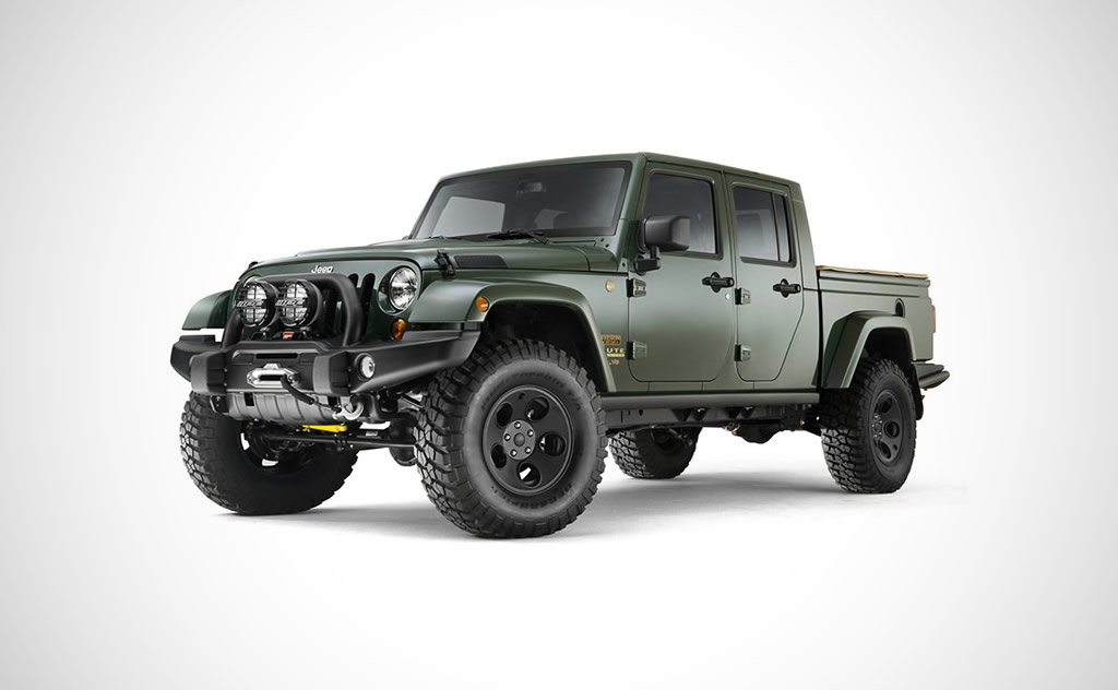 Filson Edition AEV Brute Jeep exterior front and side view