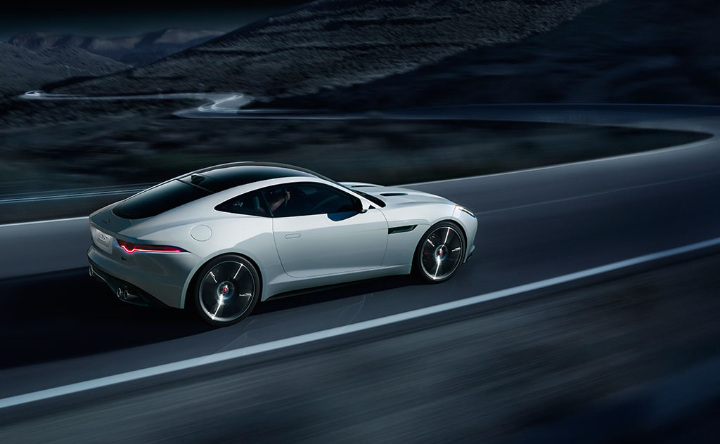 Jaguar F-Type R Coupe in Polaris White with Panoramic Roof