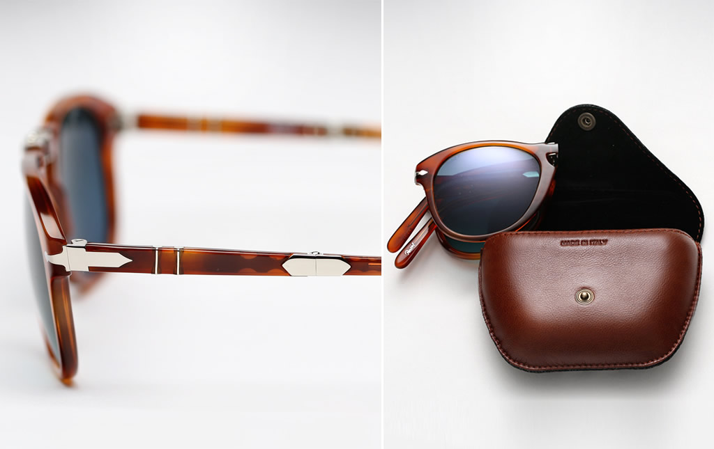 Persol 714 Steve McQueen Sunglasses with leather case