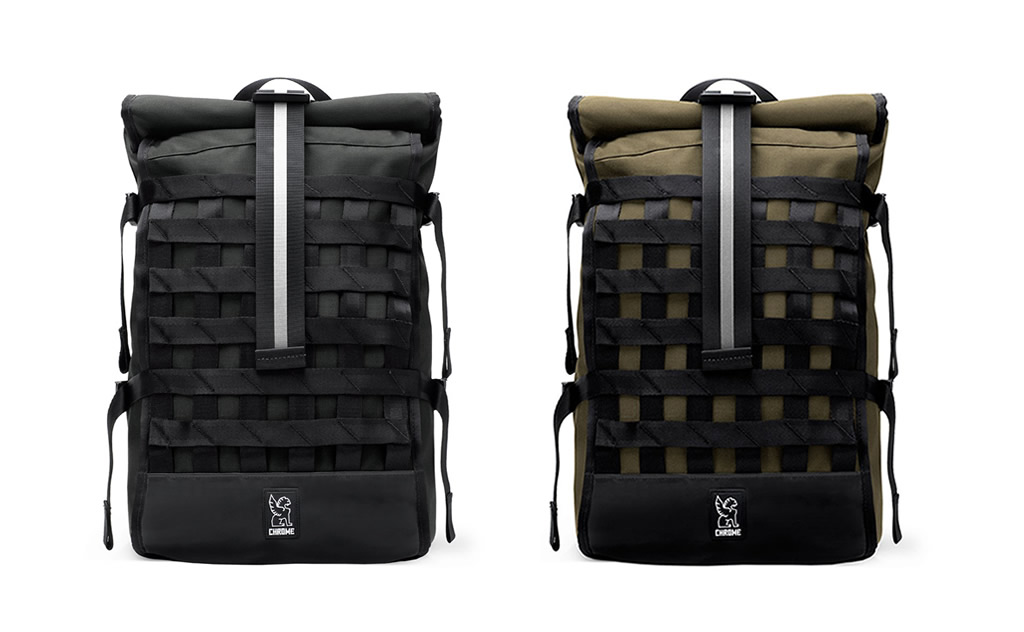 Chrome Barage Cargo Backpack in black and olive