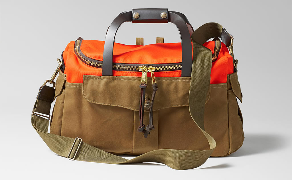 Filson Original Sportsman Bag tan and orange, front