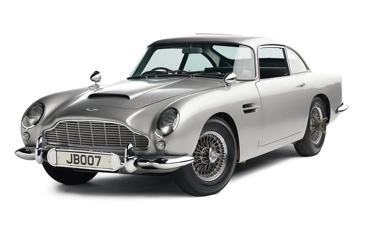 James Bond 1965 Aston Martin DB5 exterior front and side