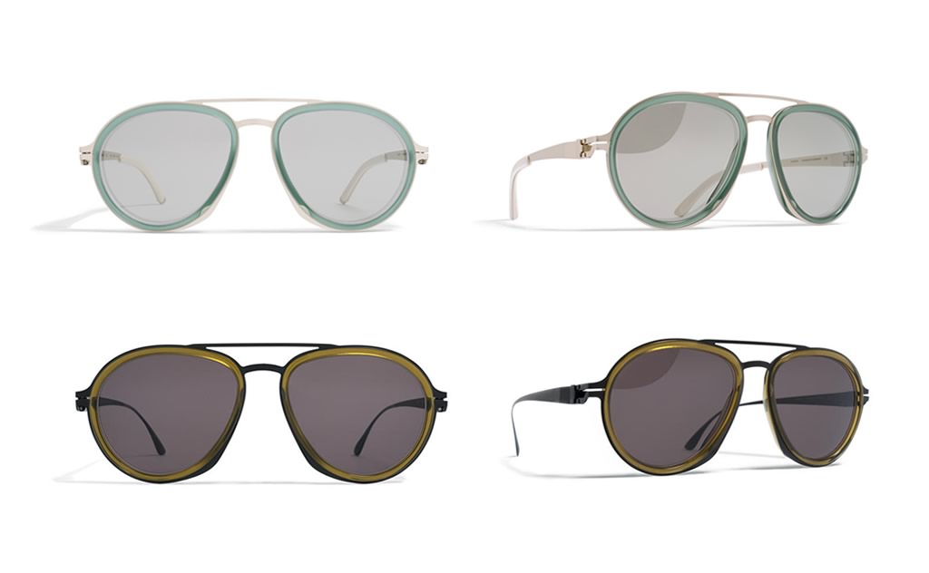 MYKITA Damir Doma Sunglasses DD.1 and DD.2, misty green and black peridot