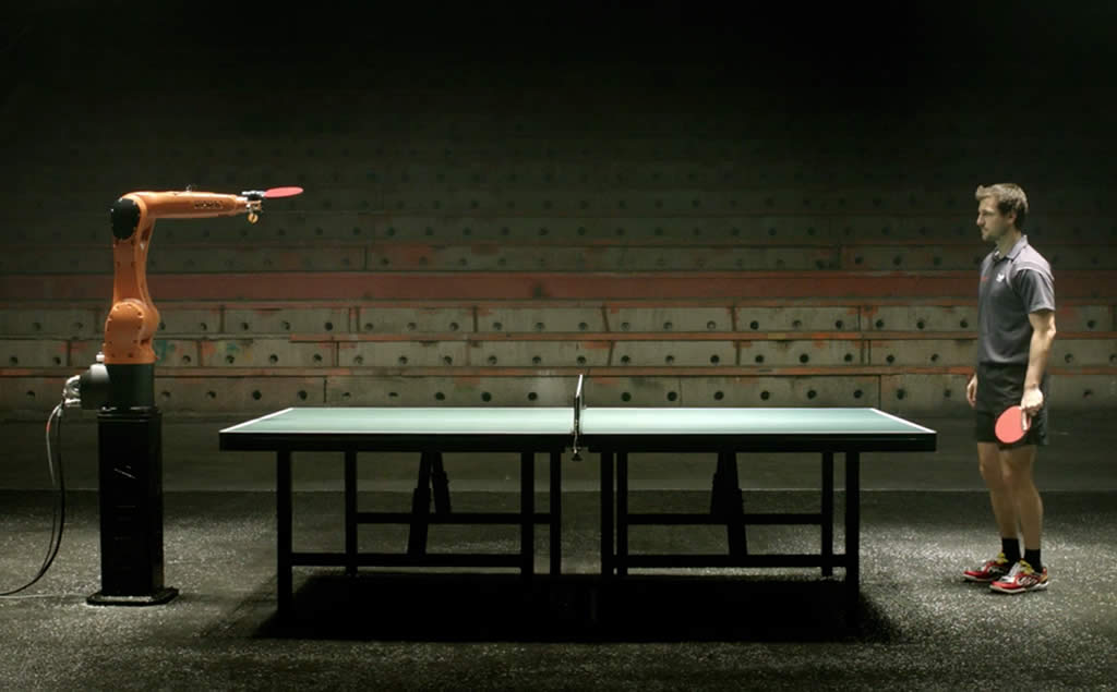 Man Vs. Machine Ping Pong Battle